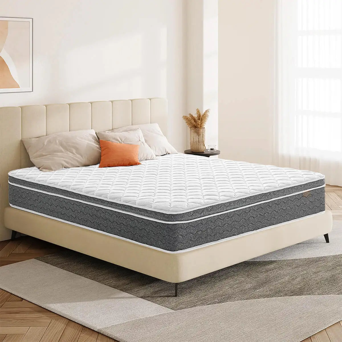 AmztreeCN GelFoam Hybrid Mattress FiberglassFree With MotionIsolation Pocket Springs InABox