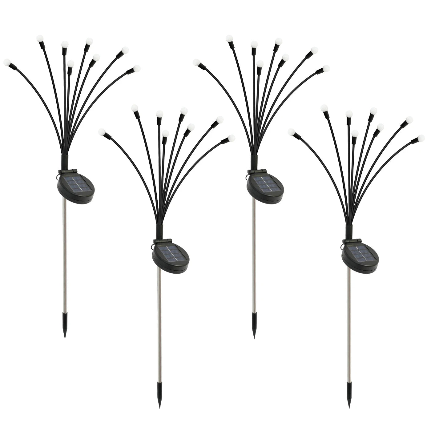 8 Head Solar Firefly Lights Outdoor Garden Pathway Decor Waterproof