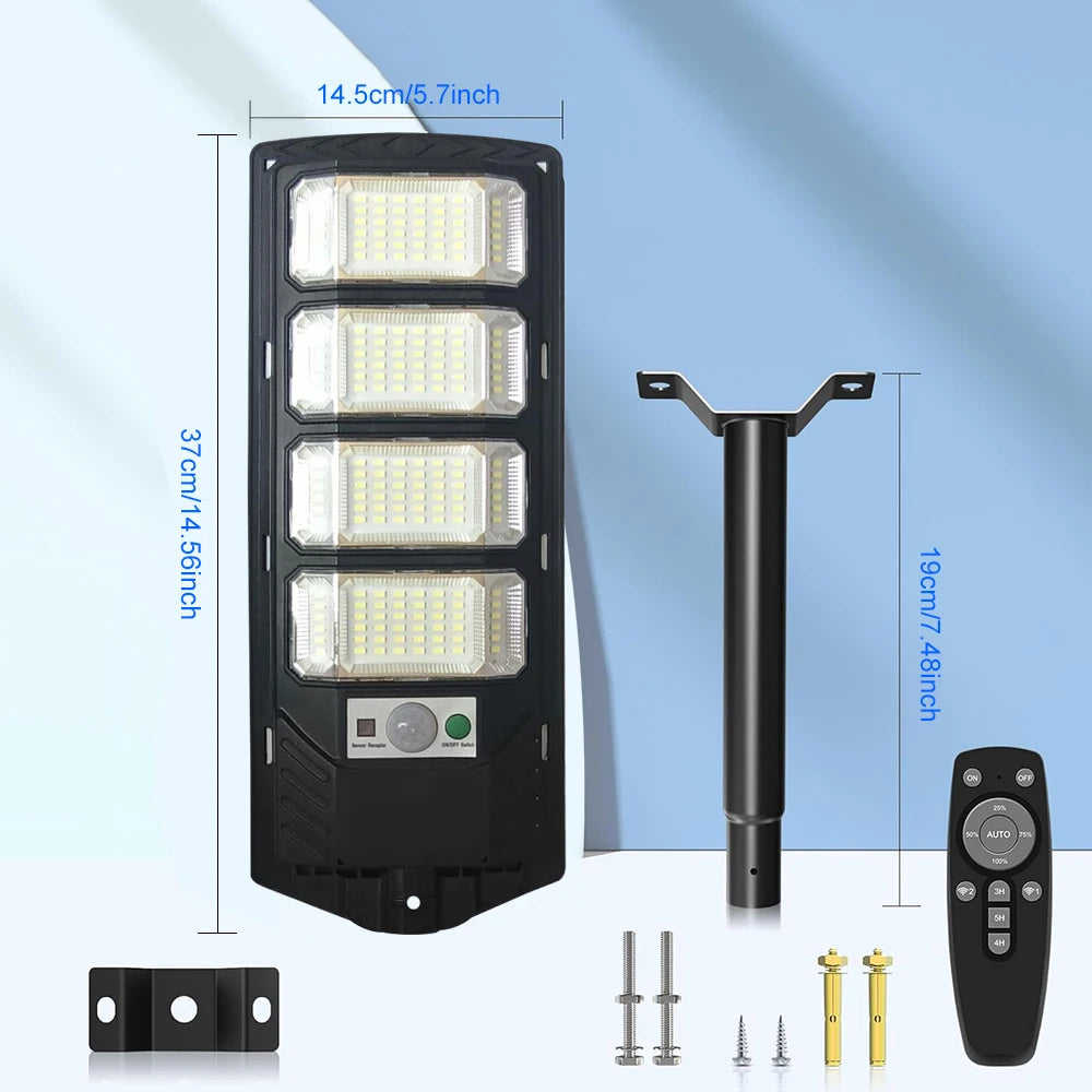80000LM 192LED Solar LED Street Light With Motion Sensor
