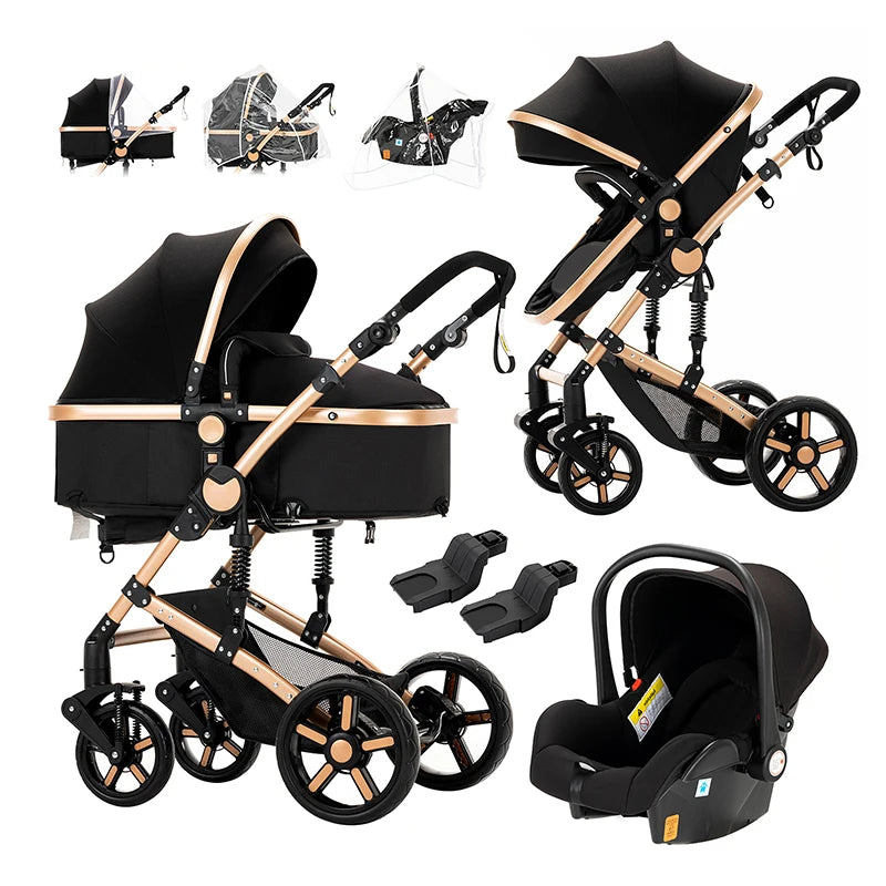 Travel System Stroller 3 in 1 Foldable With Car Seat