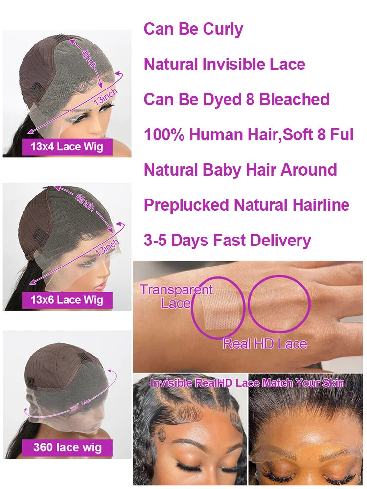 HJ Weave Beauty Deep Wave Lace Front Human Hair Wig