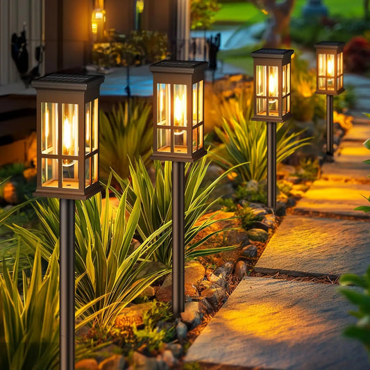 KPSTEK Solar Pathway Lights Outdoor LED Garden Lighting