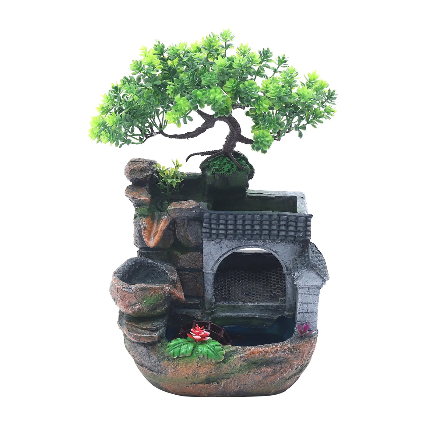 High Concerned Chemical Rockery Water Fountain Feng Shui Wheel Desktop