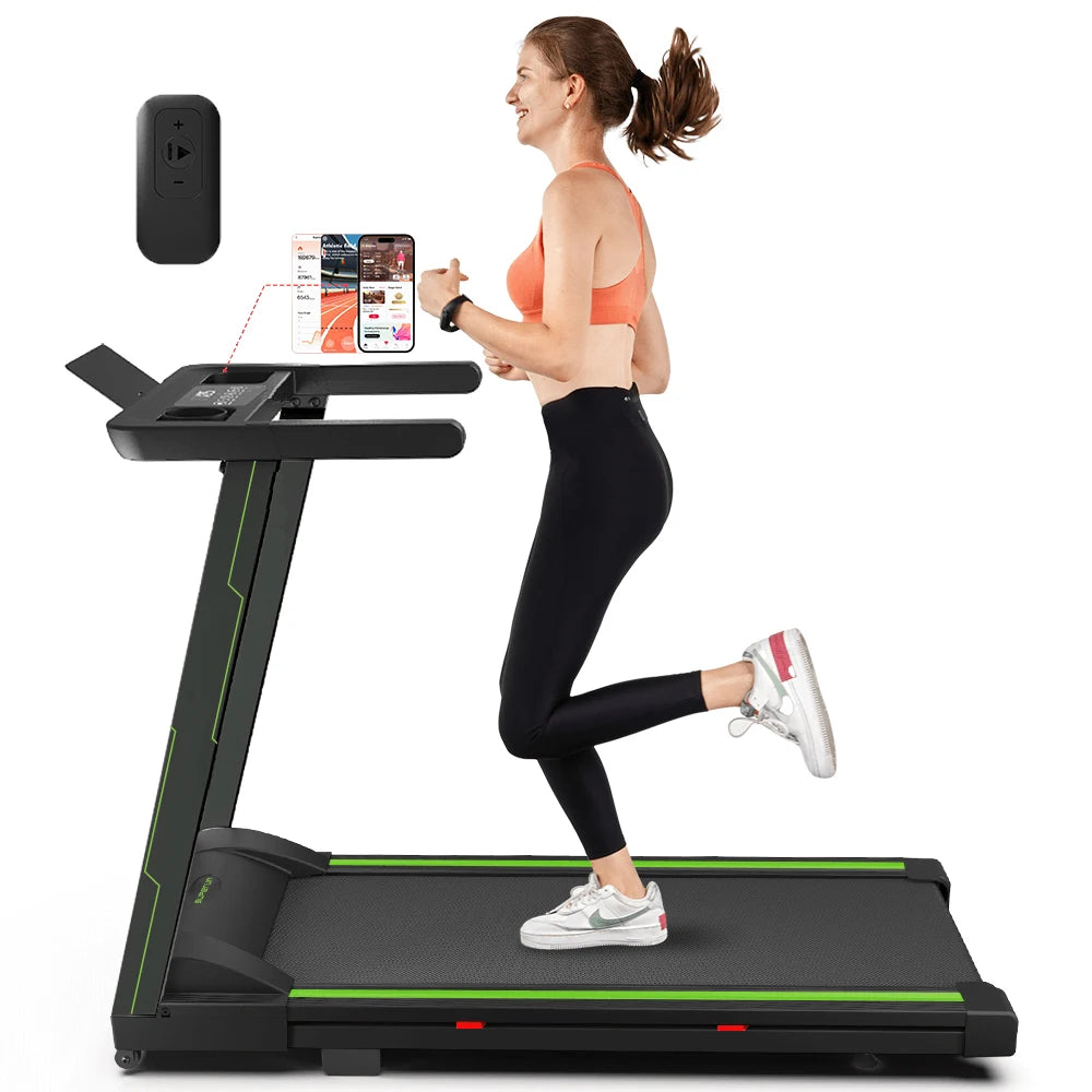 Superun 3.0HP Treadmill With App Monitoring Remote Control Foldable Home Use