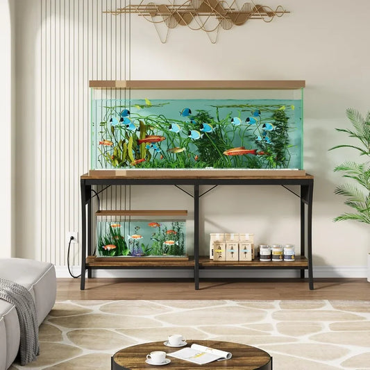 Hign Concerned Fish Tank Stand Two Tier With Led Lighting