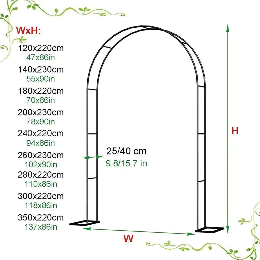 Arch Trellis Metal Garden Plant Stand Weather Resistant Pergola