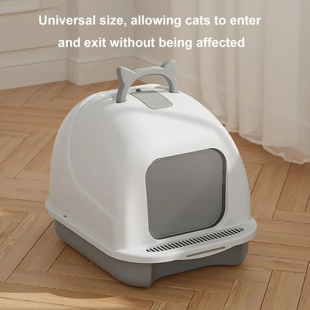 Feature Large Cat Litter Box With Lid Enclosed Litter Scoop