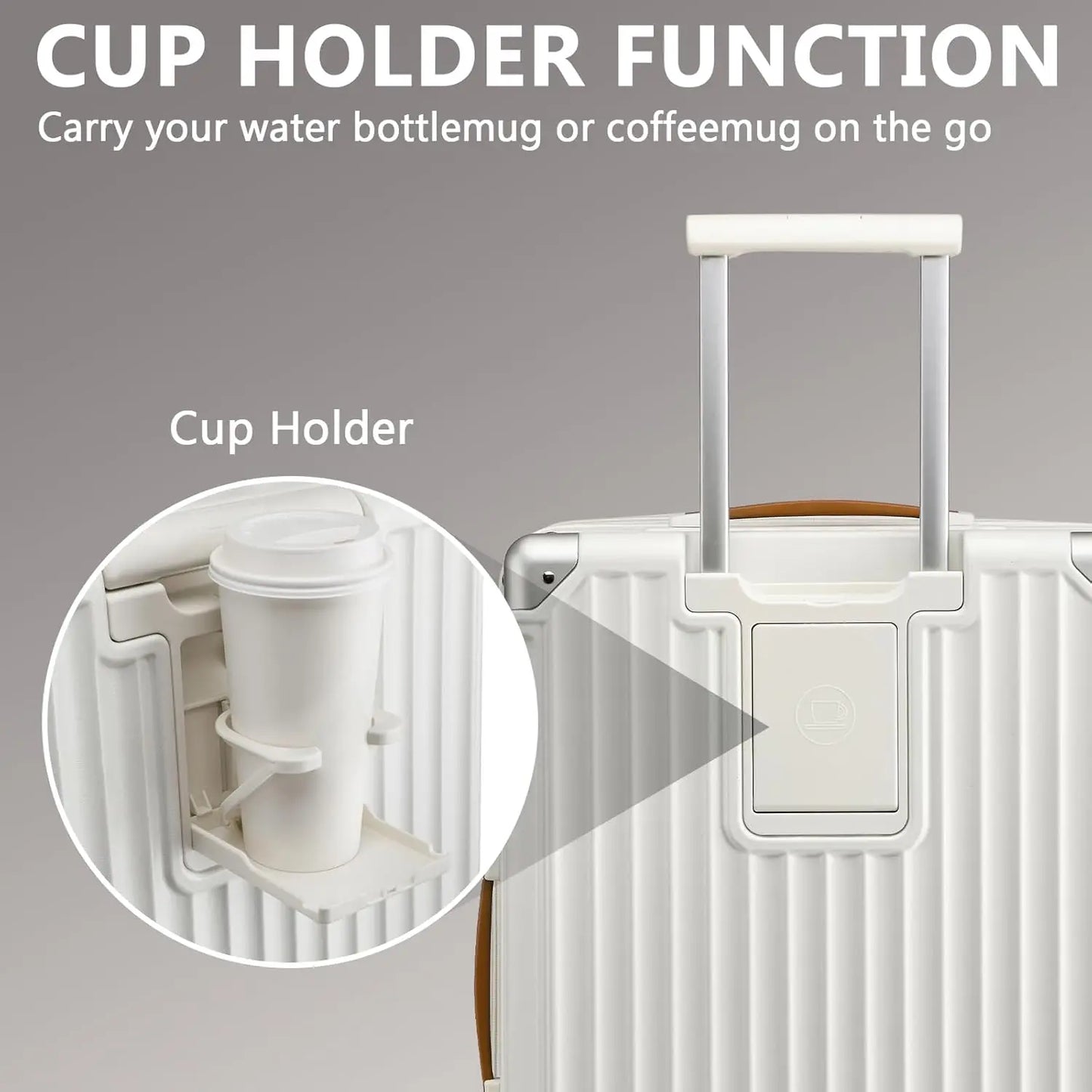 Joyway Expandable Luggage With Cup Holder Spinner Wheels