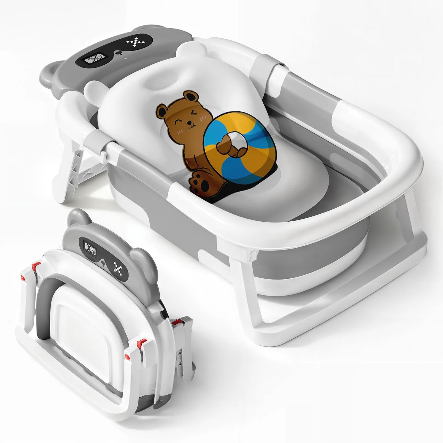 Hign-concerned Foldable Baby Tub With Soft Cushion Drain