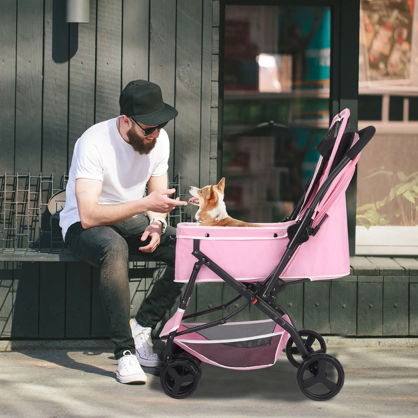Breed Dog Stroller For Cats And Dogs With Poop Bags