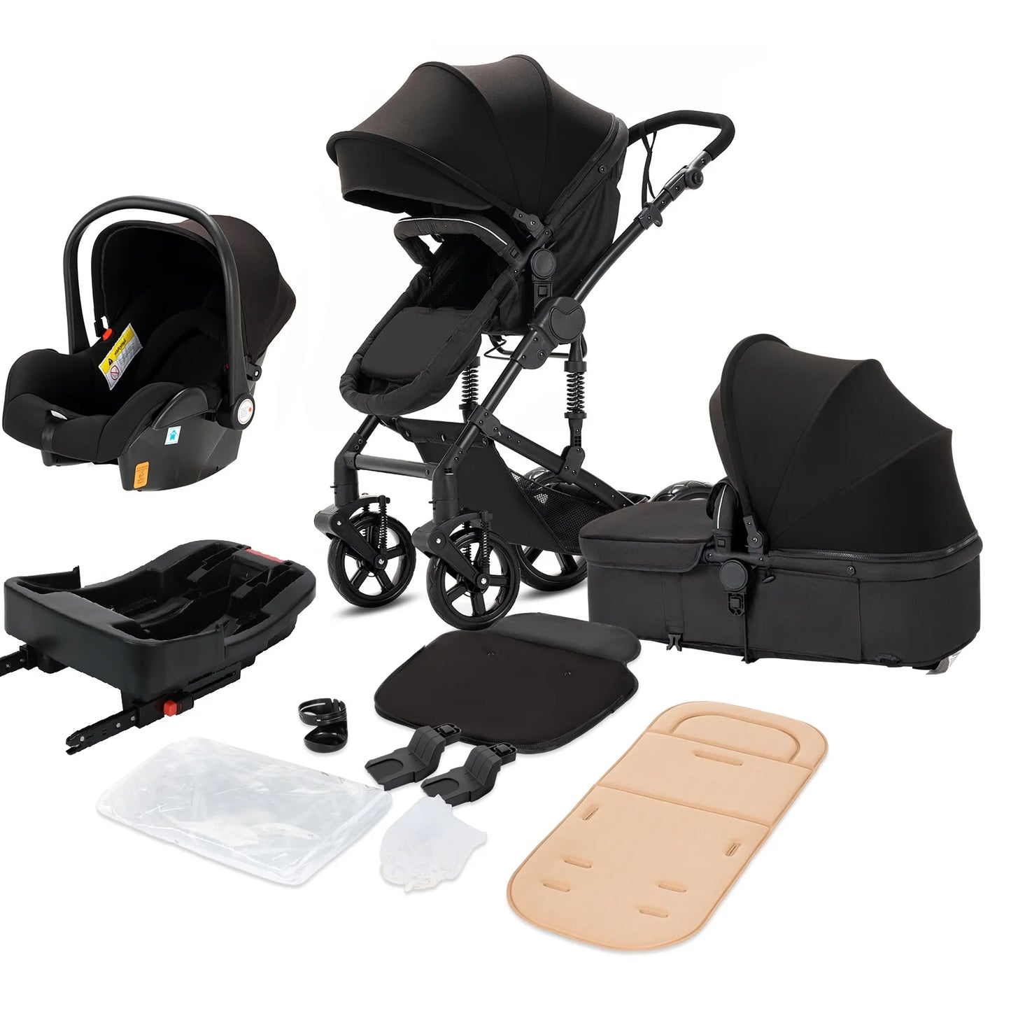 Travel System Stroller 3 in 1 Foldable With Car Seat