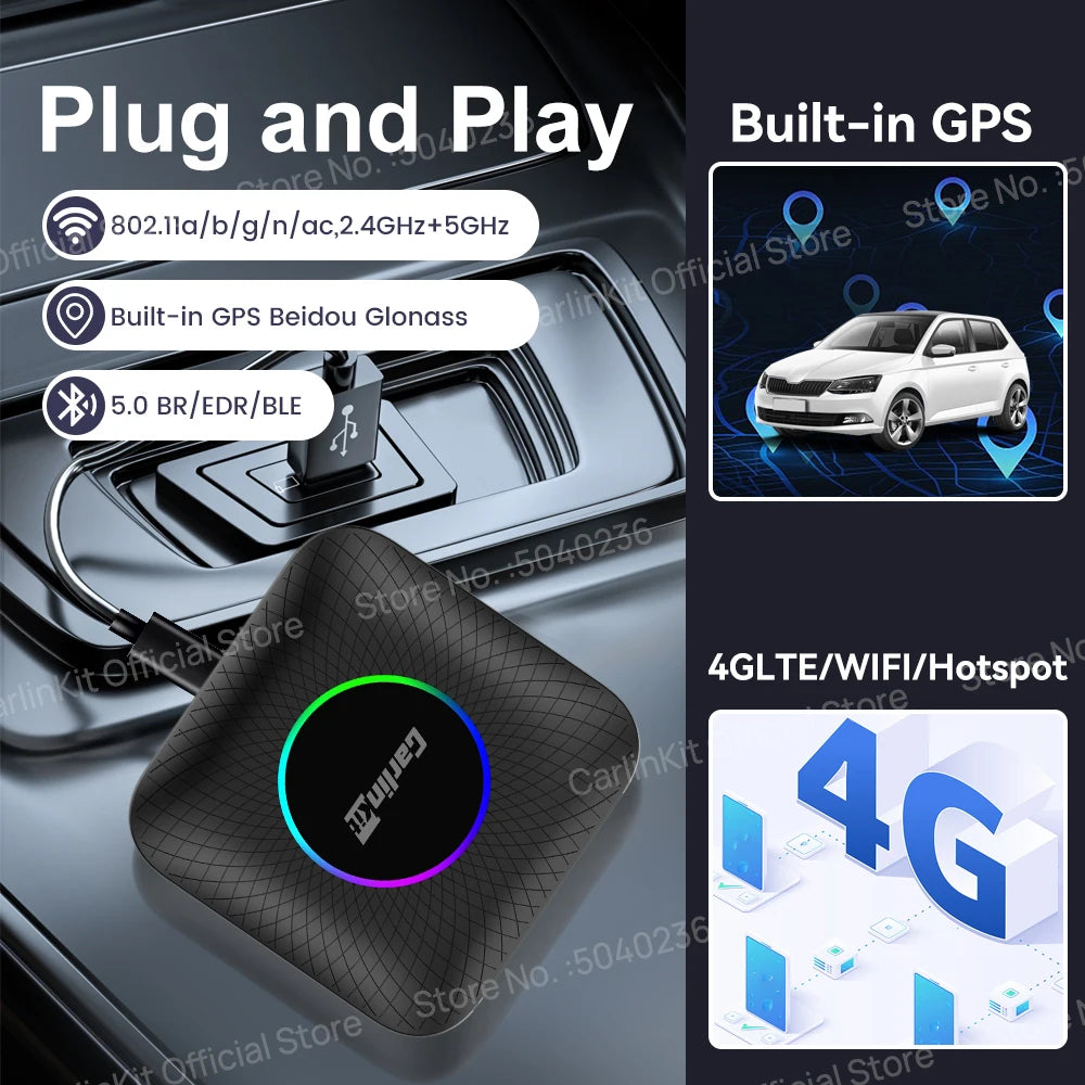 Carlinkit 3 In 1 Android CarPlay Android Auto Wireless Box
