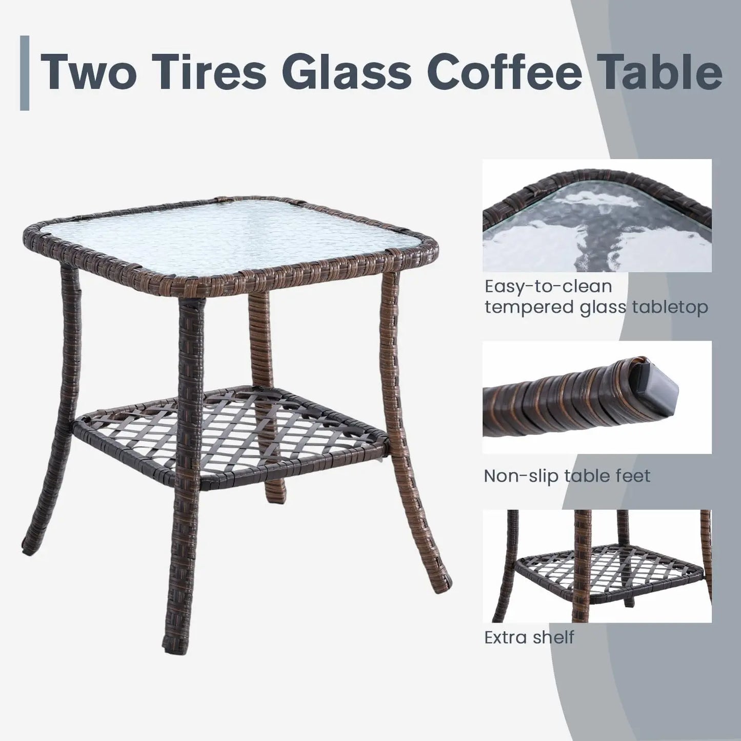 Outdoor Swivel Patio Chairs 3 Piece Bistro Set With Table