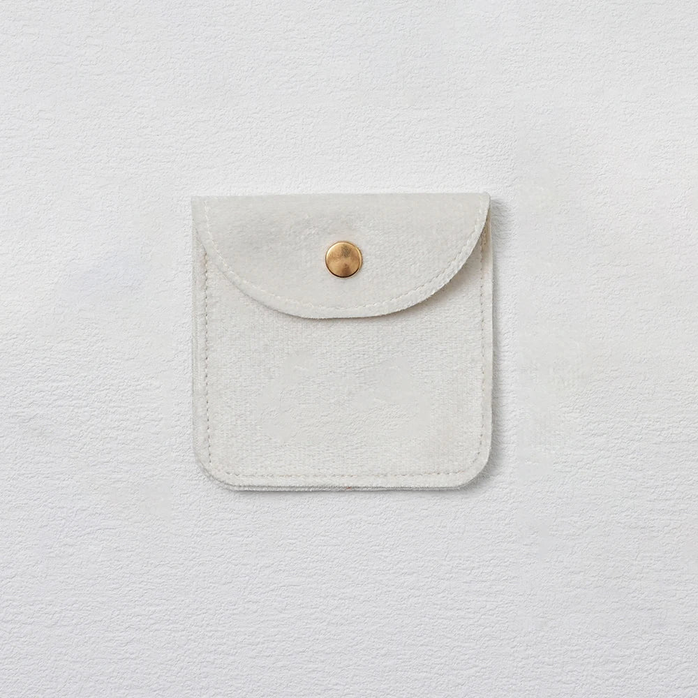 CN Velvet Jewellery Packaging Pouches 10 Pcs Snap Button Bags For Rings Earrings Bracelet Necklace Storage Gift