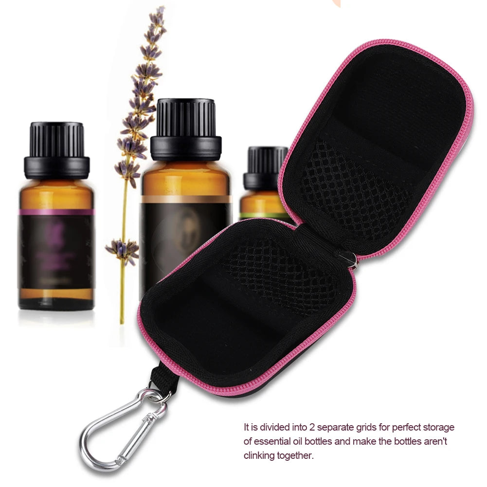 Cosmetic Case 6Colors 5ml Anti drop Essential Oil Carrying Case Six Bottles Portable Mini Travel Storage Bag Cosmetic Bag