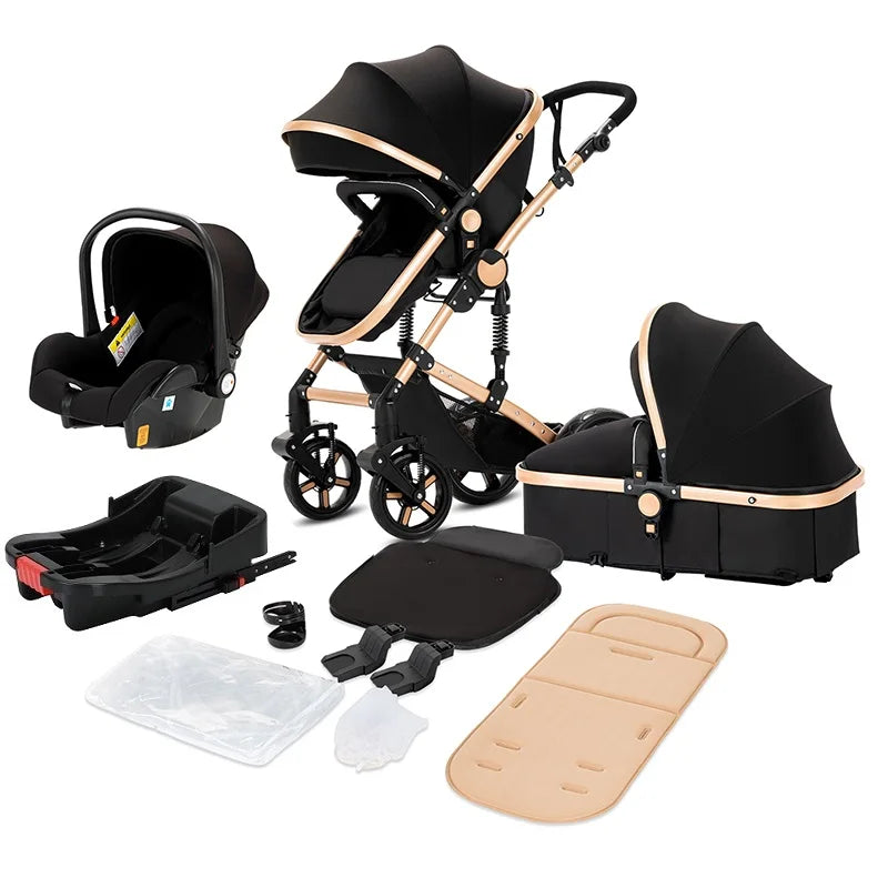Travel System Stroller 3 in 1 Foldable With Car Seat