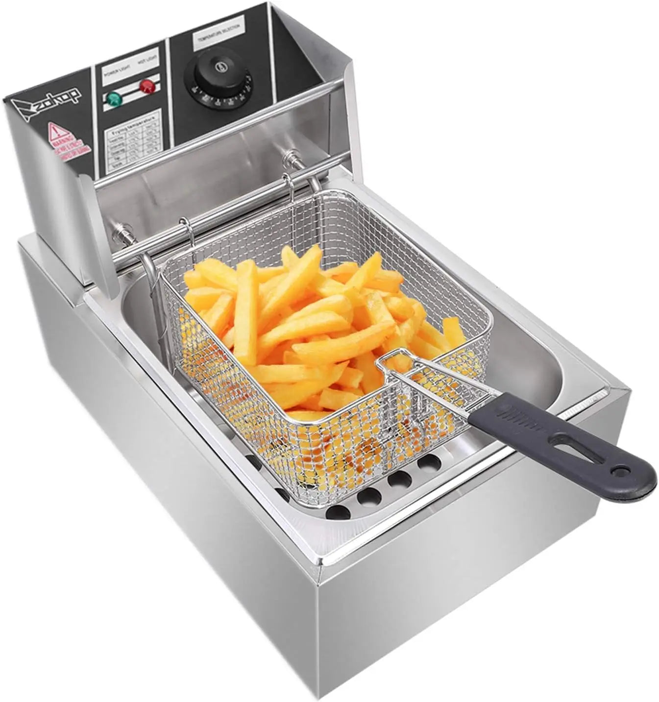 Iosn Electric Fryer Stainless Steel Countertop Deep Fryer