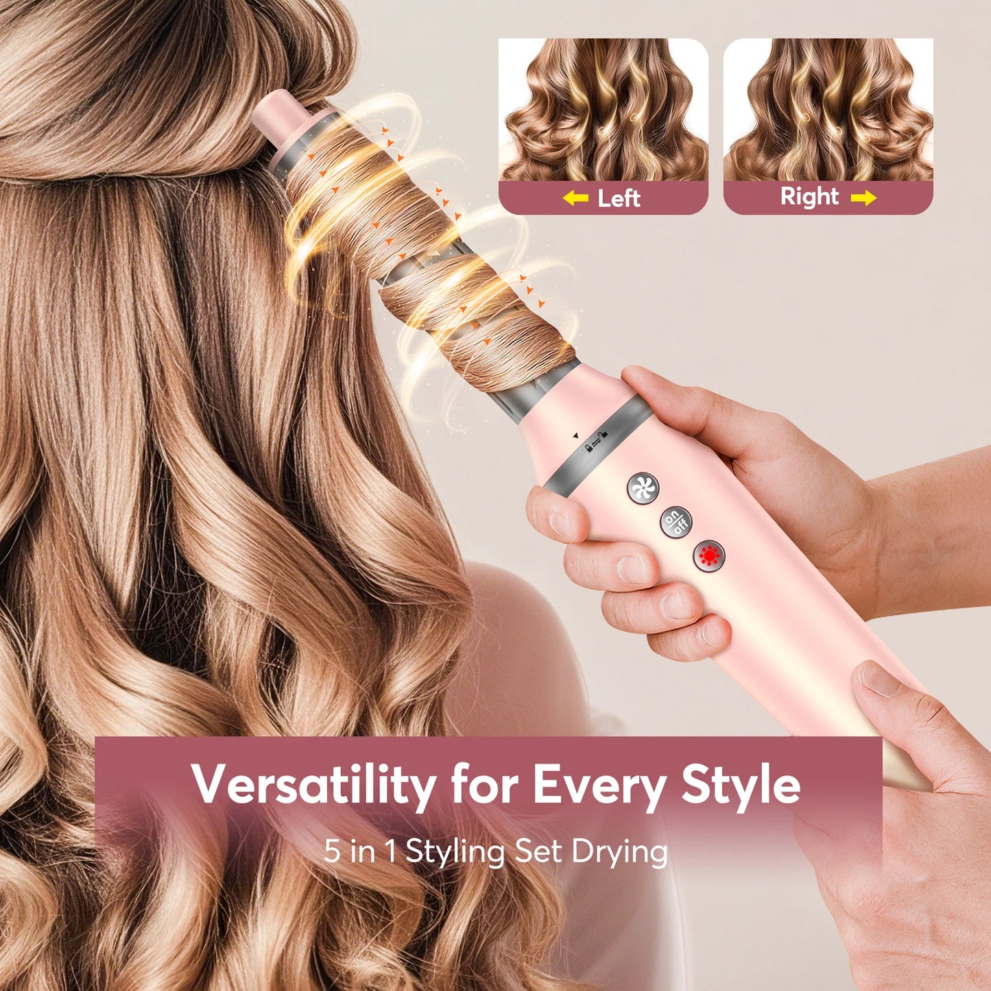 BOPCAL Five In 1 Hair Styler With Travel Case 1200W