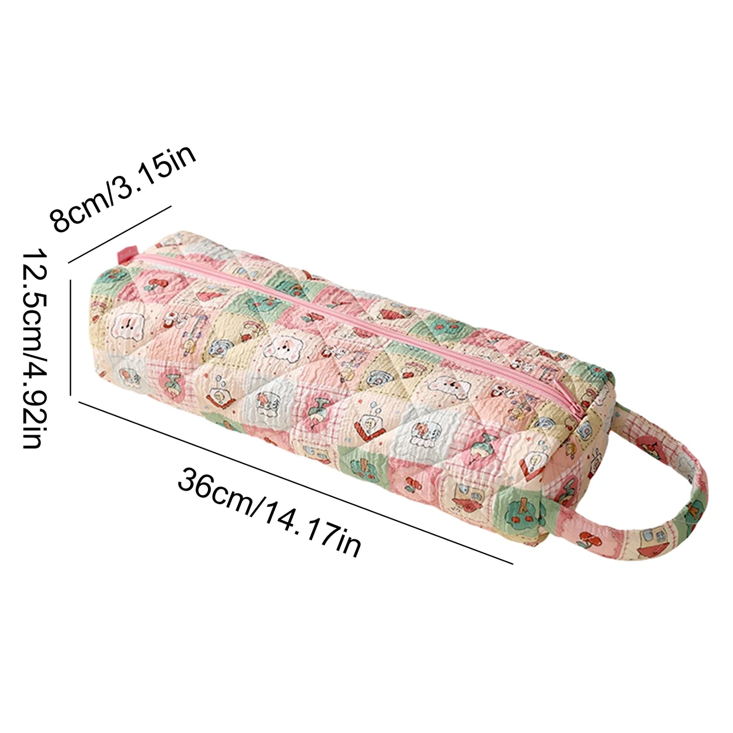 Quilted Travel Storage Bag Large Capacity Padded Curling Clip Protect Sleeve Hair Dryer Carrying Case for Outdoor Travel Commute