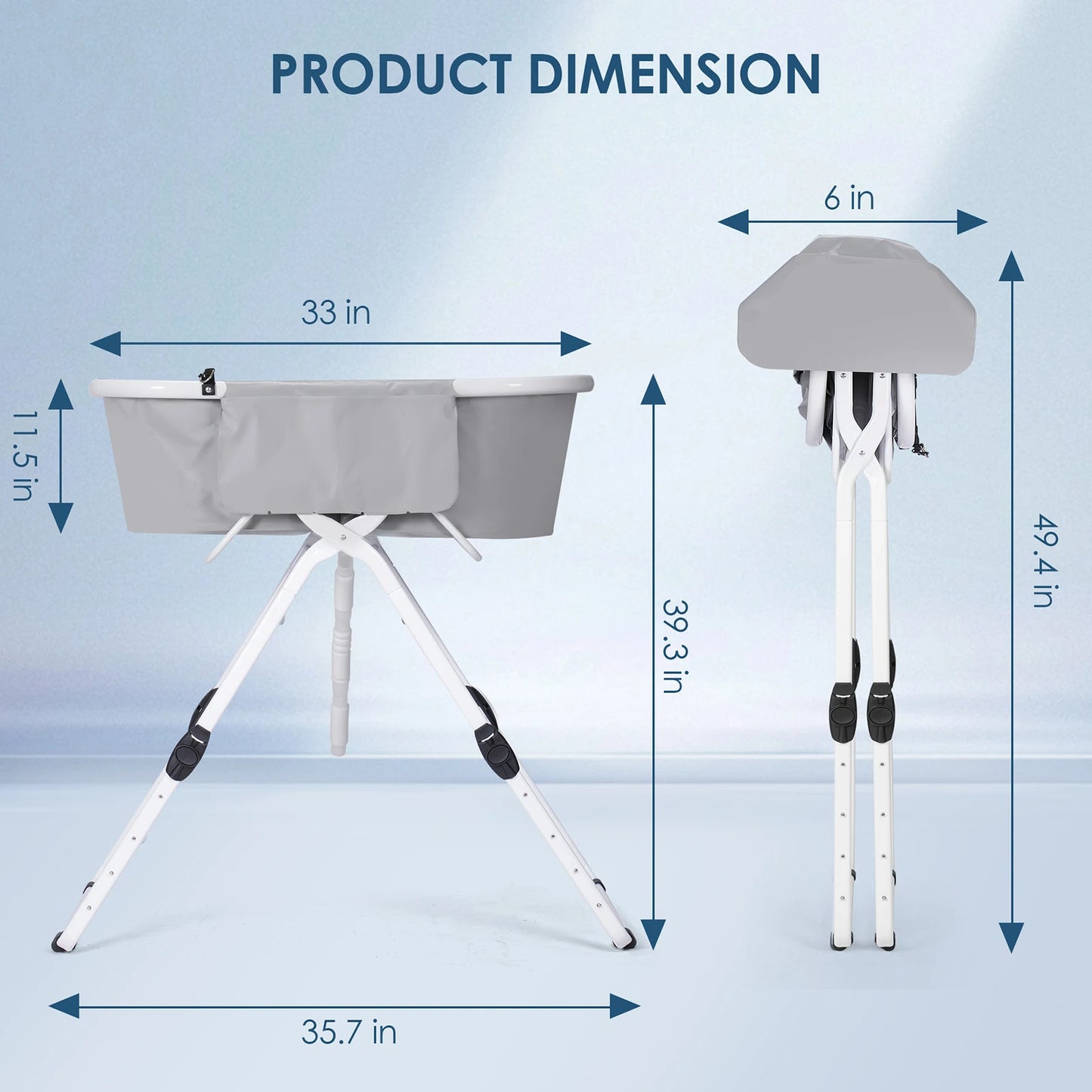Dog Litter Portable Foldable Elevated Pet Bathtub For Dogs