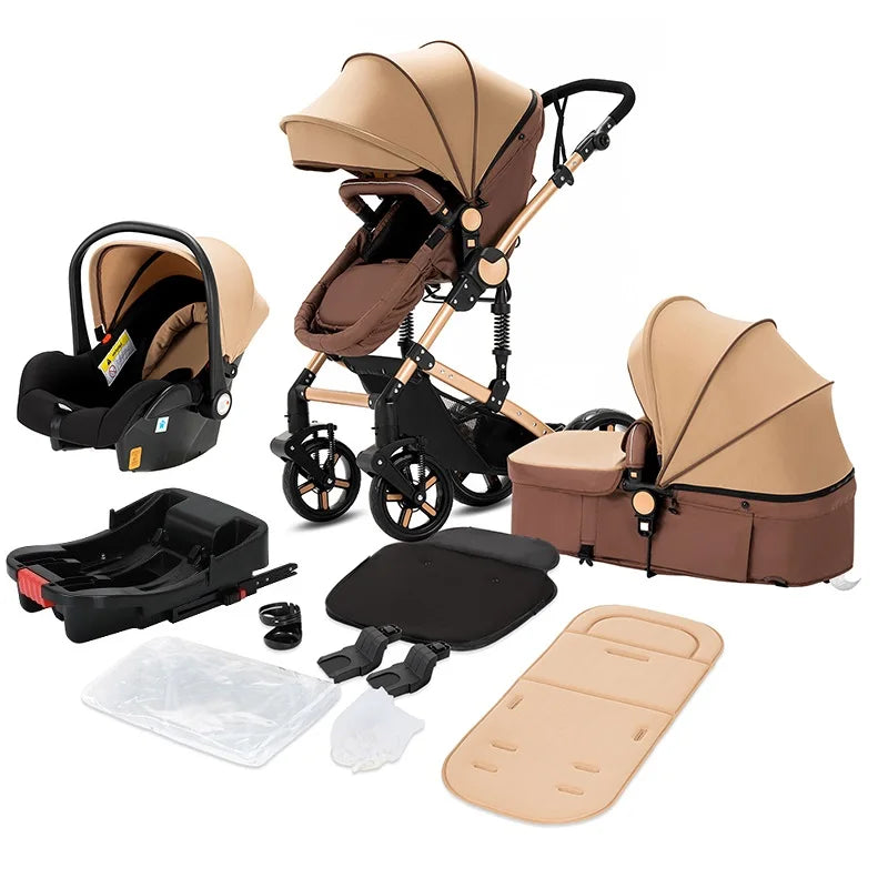 Travel System Stroller 3 in 1 Foldable With Car Seat