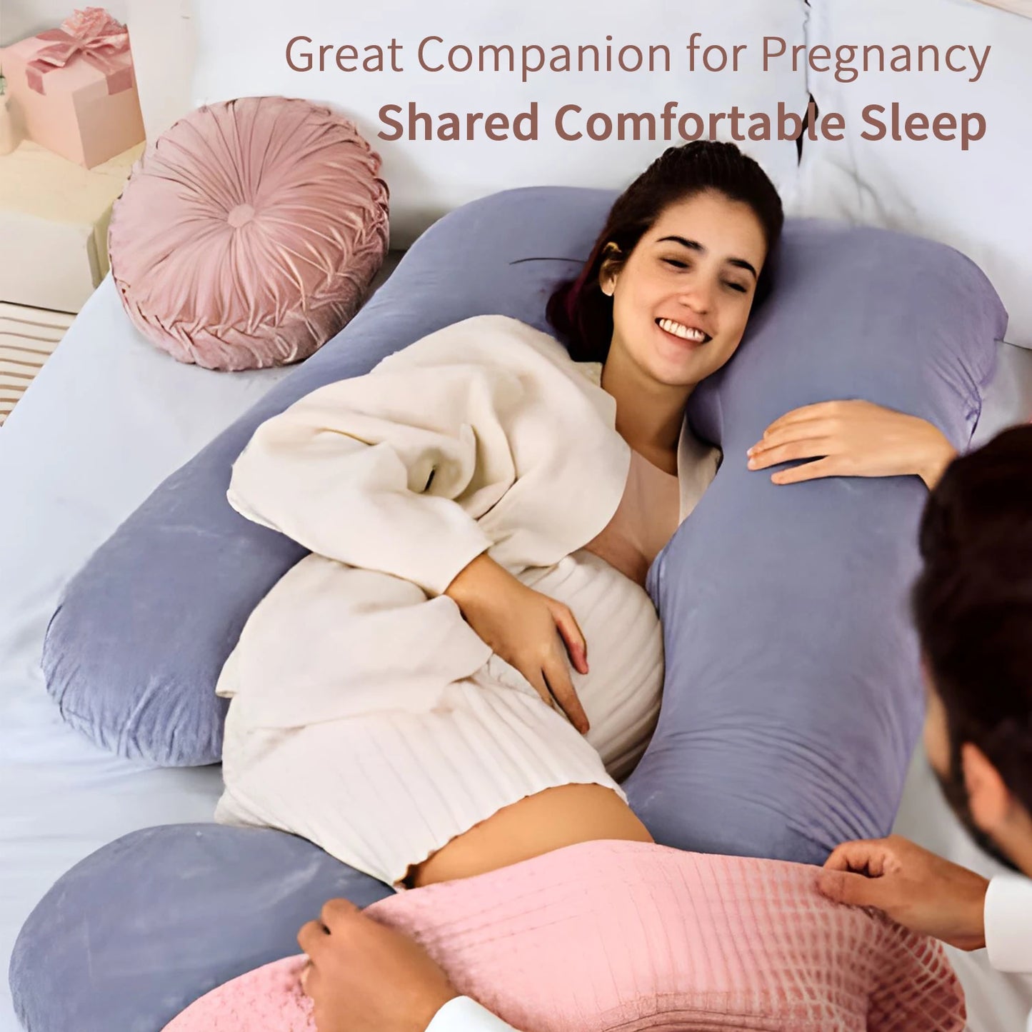 Zhejiang G Shaped Maternity Pillow With Removable Cover