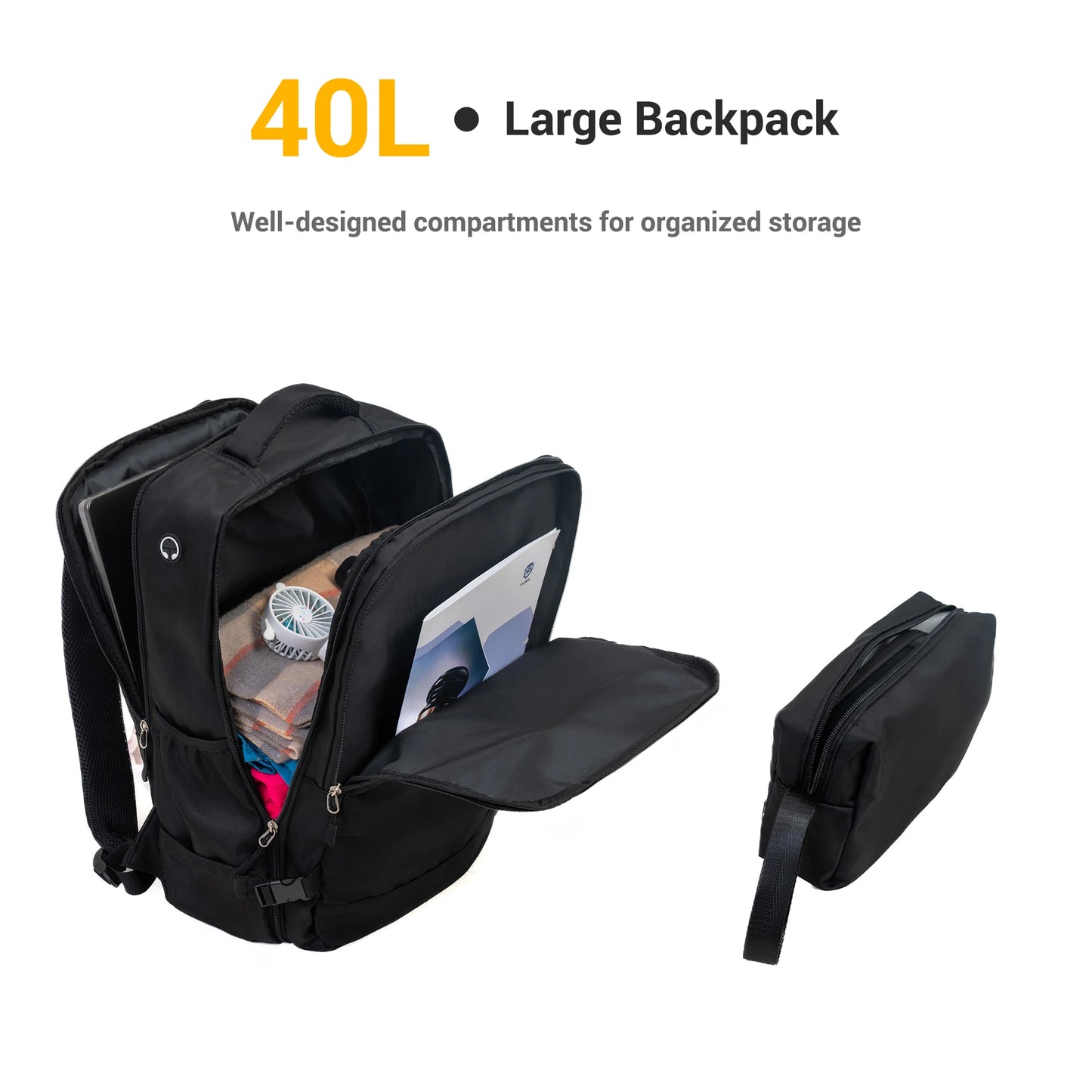Luggage Sets 3 Piece with Backbag, PC Suitcases with Spinner Wheels and TSA Lock