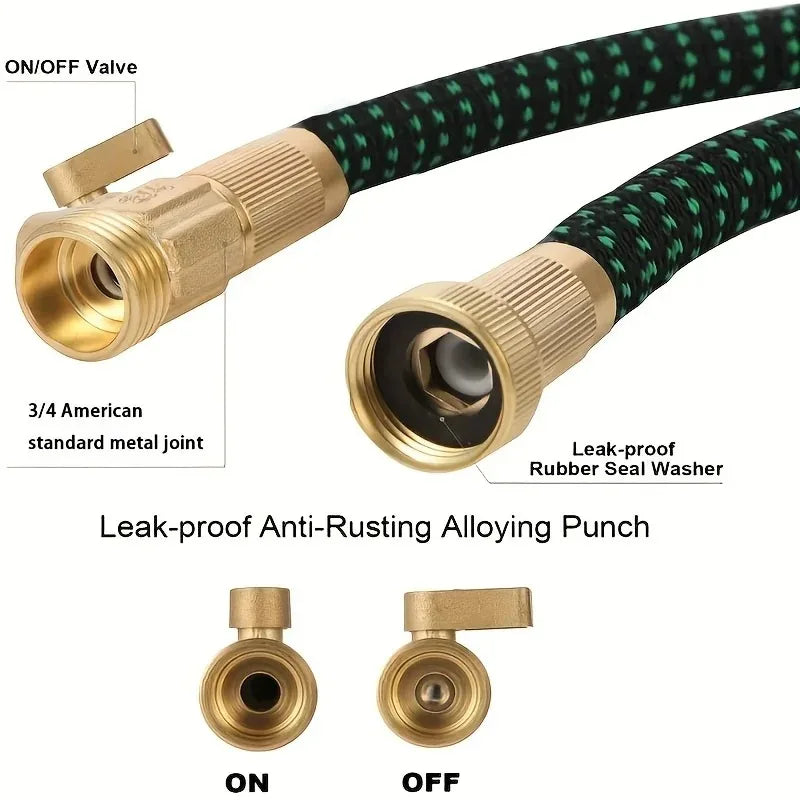 Expandable Garden Hose With Water Gun For High Pressure Watering