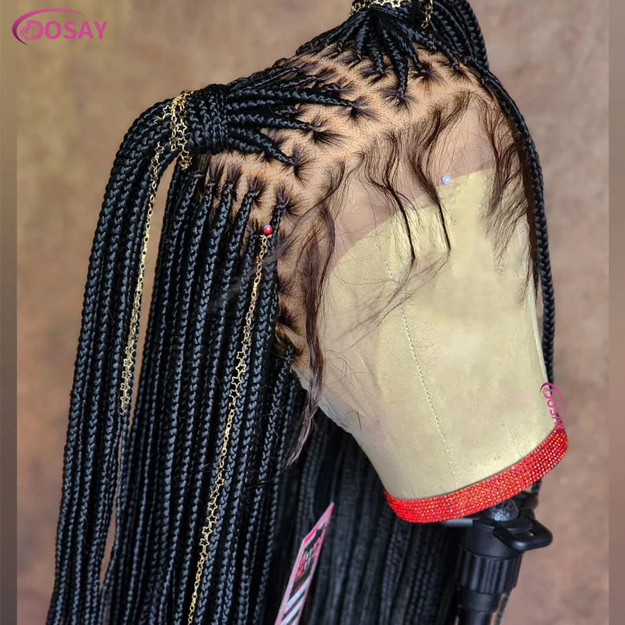 Dosay Synthetic Box Braided Wig Full Lace Cornrow Wig