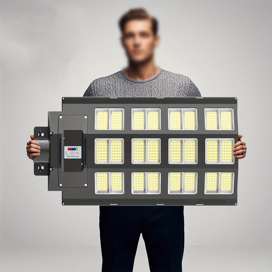 KIQUNE 5000W LED Solar Street Light With Motion Sensor Remote
