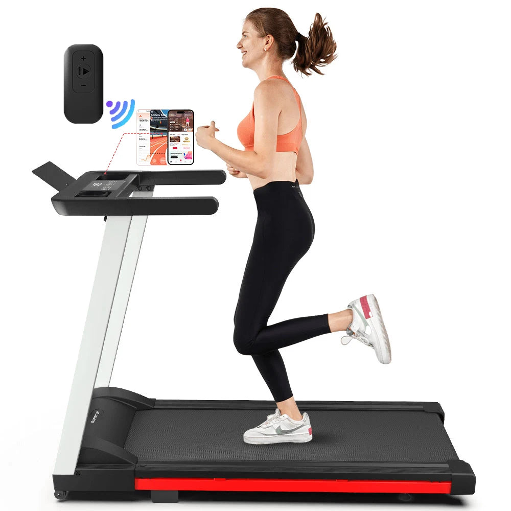 Superun 3.0HP Treadmill With App Monitoring Remote Control Foldable Home Use