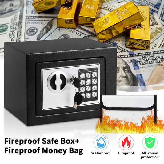 Hign-concerned Electronic Digital Safe Box Steel Money Safe Fireproof For Home Hidden Cash