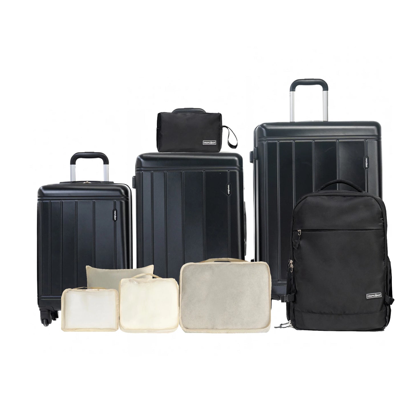 Luggage Sets 3 Piece with Backbag, PC Suitcases with Spinner Wheels and TSA Lock