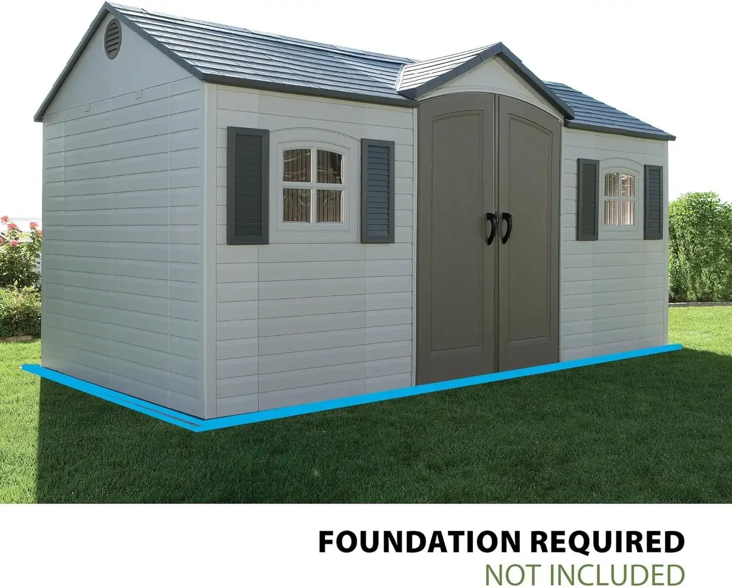 Outdoor Storage Shed Heavy Duty Waterproof UV Resistant Alloy Frame