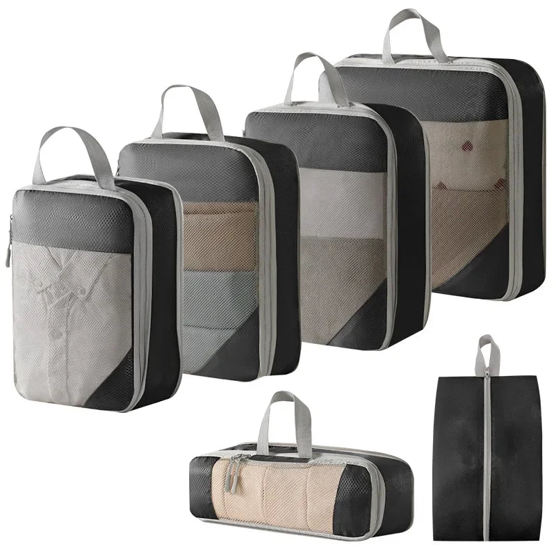 Compression Packing Cubes for Suitcases Travel Accessories Expandable Packing Organizers Lightweight Travel Organizer Cubes