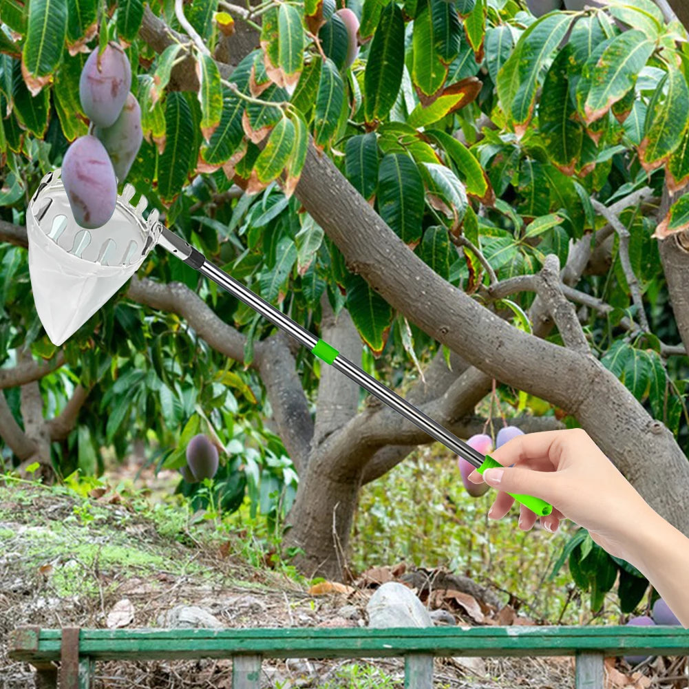 Shunmaii Fruit Picker Pole With Storage Bag Stainless Steel