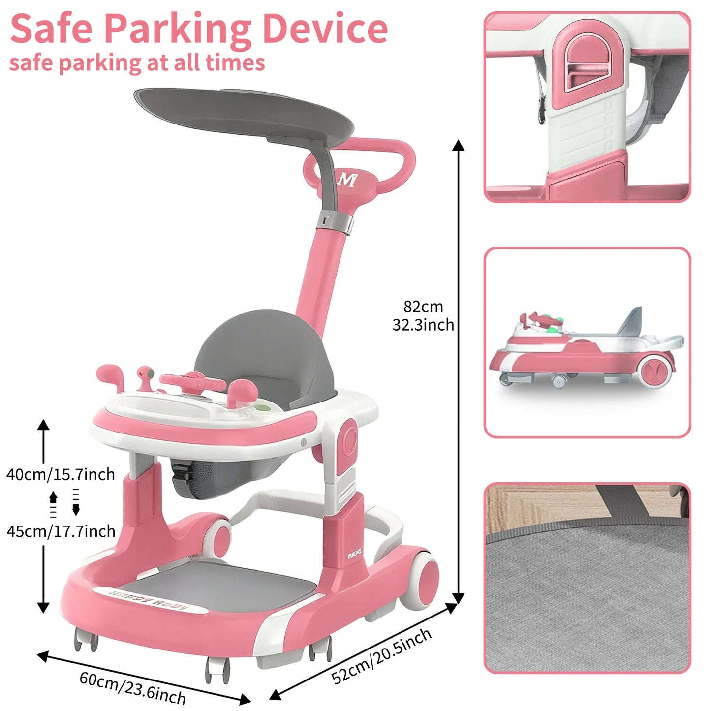 CN Guangdong Multifunctional Baby Walker With Sunshade And Music Stroller