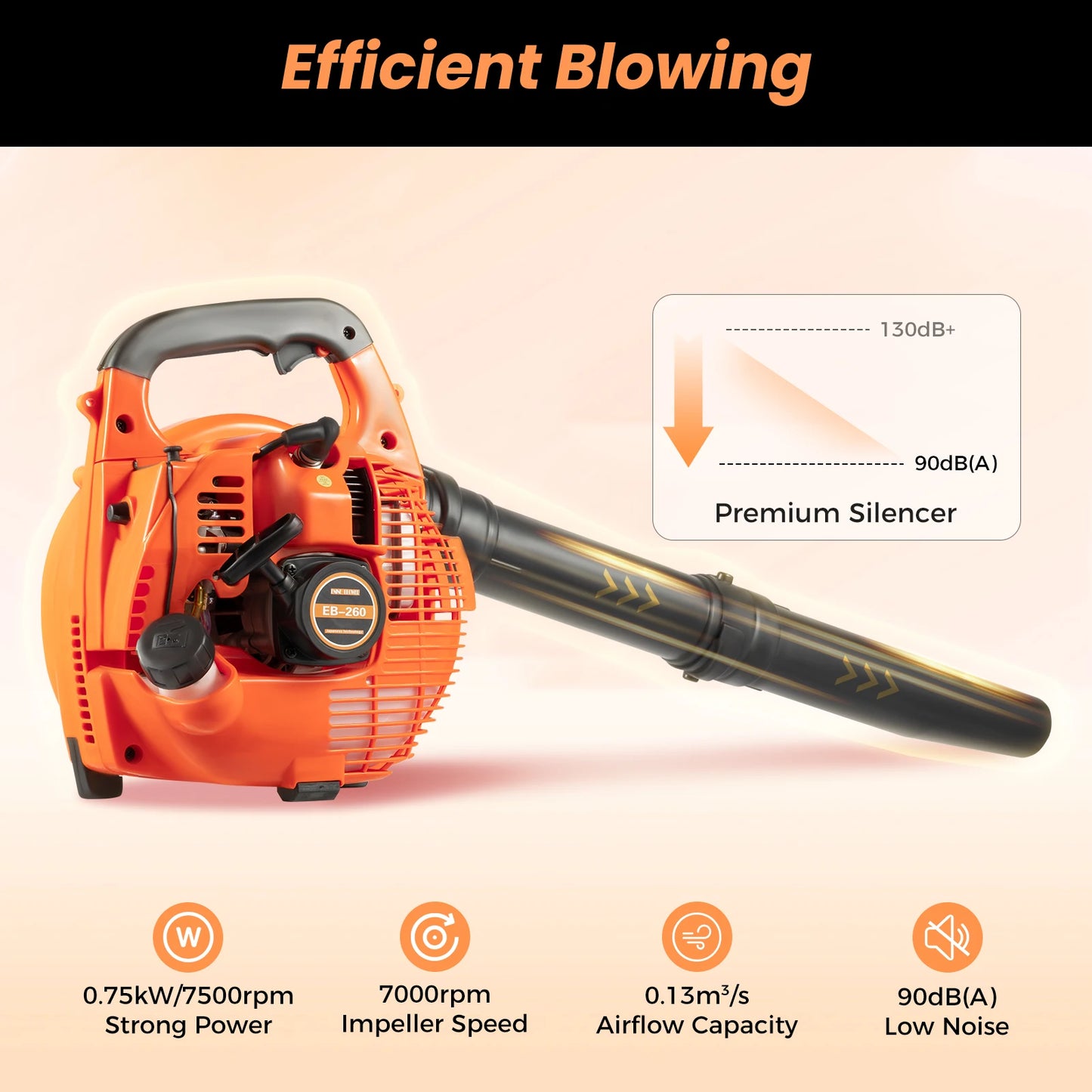 Bymaocar Gas Powered Leaf Blower 2 Stroke Yard Debris