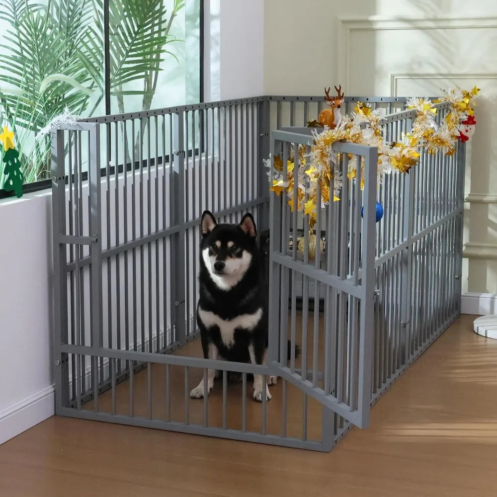Heavy Duty Dog Playpen With Door For Indoor Outdoor Use