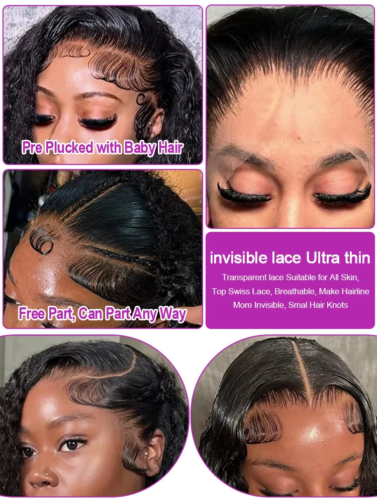 HJ Weave Beauty Deep Wave Lace Front Human Hair Wig
