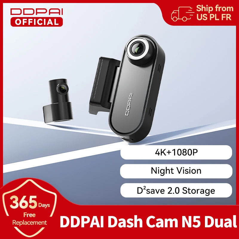 Ddpai N5 Dual Front Rear 4K Dashboard Cam UltraHD Pro