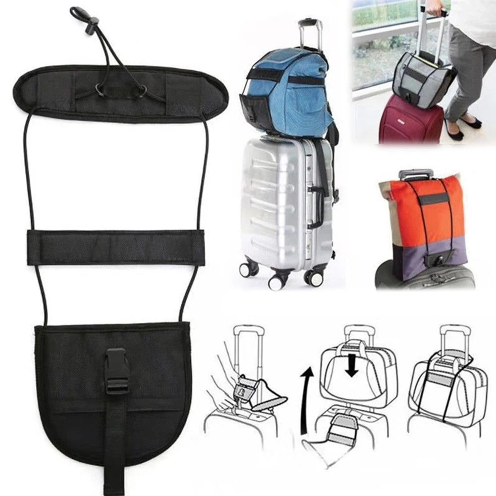 Elastic Luggage Strap Adjustable Travel Bag Parts Suitcase Fixed Belt Bag Bungee Luggage Bungee Strap for Suitcases Add A Bag