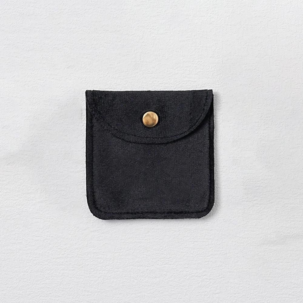 CN Velvet Jewellery Packaging Pouches 10 Pcs Snap Button Bags For Rings Earrings Bracelet Necklace Storage Gift