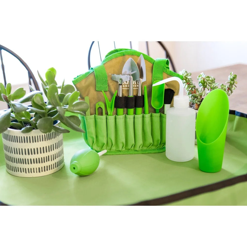 XMSJ 14 Piece Indoor Gardening Tool Set Stainless Steel