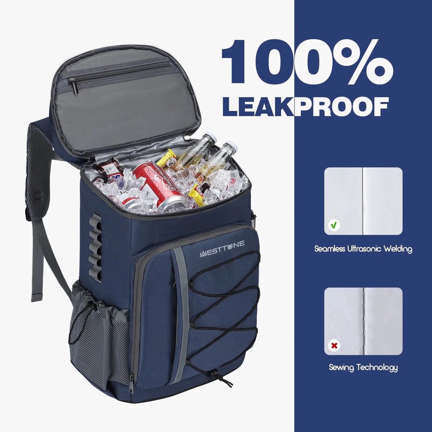 WestTune Can Cooler Backpack Leakproof Insulated Soft Cooler
