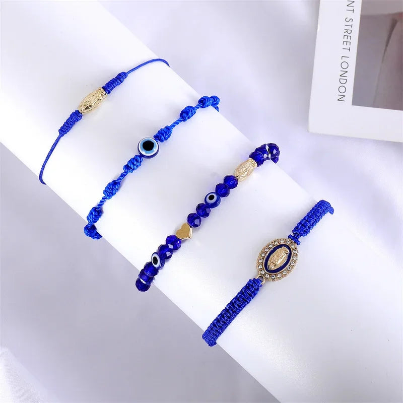 Bonitter Beaded Virgin Mary San Judas Bracelets Set