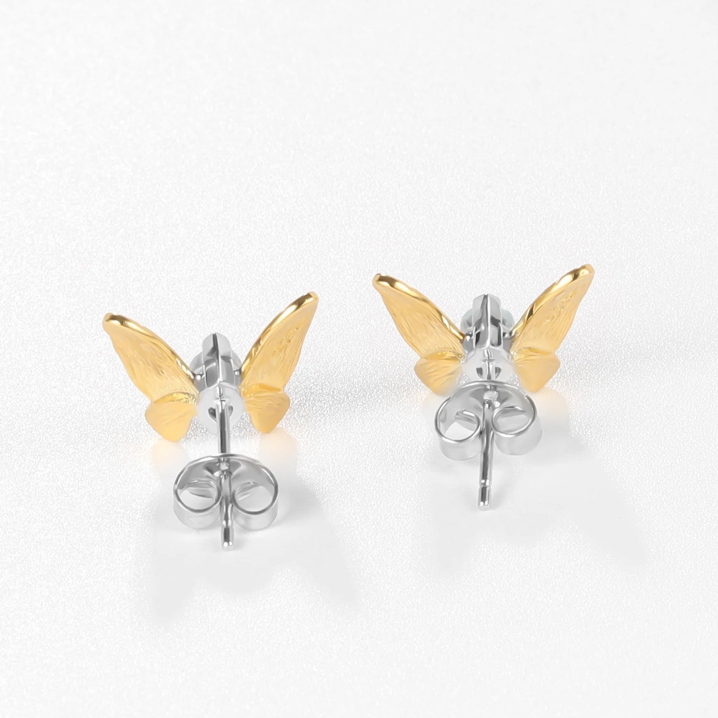 GEM'S BALLET 925 Butterfly Amethyst Stud Earrings Women