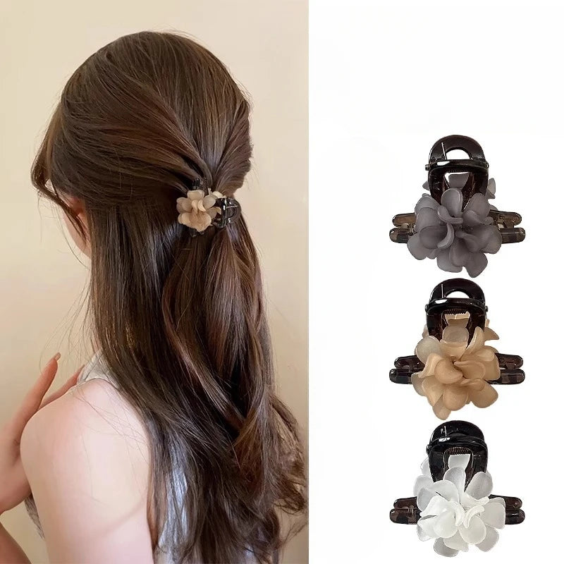 High-concerned Small Flower Hair Claw Clips for Women and Girls