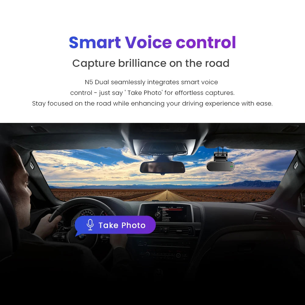 Ddpai N5 DashCamN5 Dual Front Rear 4K UltraHD GPS ADAS